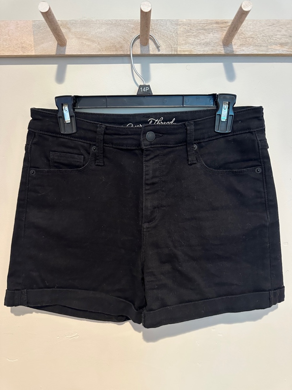 Universal Thread Black High-Rise Cuffed Jean Shorts